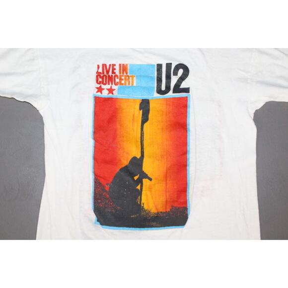 Vintage 80’s U2 The Unforgettable Fire Tour 1985 Double Concert T Shirt Small - Picture 11 of 12